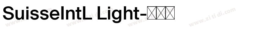 SuisseIntL Light字体转换